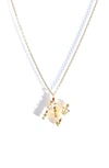 Girls Crew Flutterfly Initial Necklace In Gold N