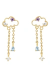 Girls Crew Reigning Clouds Drop Earrings In Gold