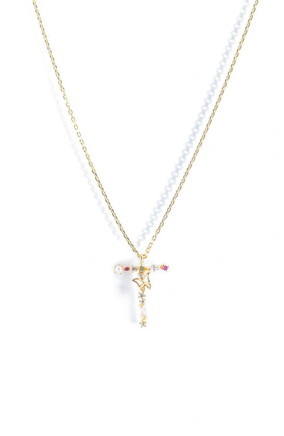 Girls Crew Flutterfly Initial Necklace In Gold T