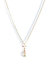 Girls Crew Flutterfly Initial Necklace In Gold I