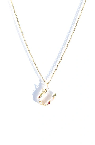 Girls Crew Flutterfly Initial Necklace In Gold U