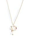 Girls Crew Flutterfly Initial Necklace In Gold P