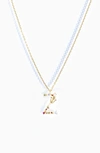 Girls Crew Flutterfly Initial Necklace In Gold Z