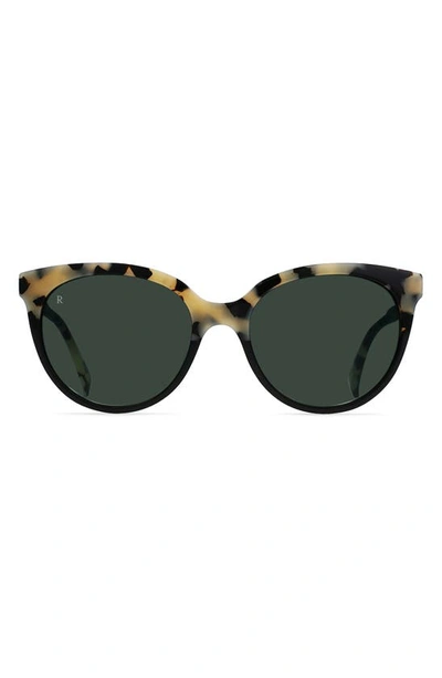 Raen Lily 54mm Cat Eye Sunglasses In Chai/ Green