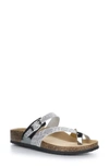Bos. & Co. Parr Sandal In Pewter/grey Mirror/snake