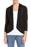 Tommy Bahama Lea Bell-sleeve Linen Cardigan In Black