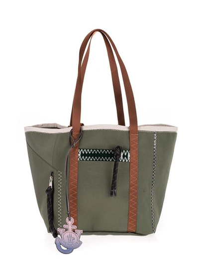 Moncler Jw Anderson Tote Bag In Green