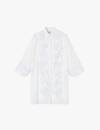 A-LINE HANDCRAFTED APPLIQUE LONG SHIRT