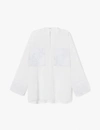 A-LINE HANDCRAFTED APPLIQUE OVERSIZED SHIRT