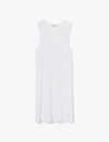A-LINE FITTED COTTON RIB SHORT DRESS