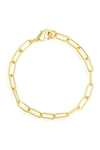 ADORNIA 14K YELLOW GOLD PLATED PAPERCLIP LINK CHAIN ANKLET,731199499640