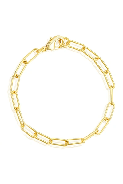 Adornia 14k Yellow Gold Plated Paperclip Link Chain Anklet