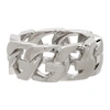 GIVENCHY SILVER G CHAIN RING