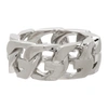 Givenchy Silver G Chain Ring In 040 Silver Grey