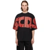 GCDS BLACK MACRO BANDANA LOGO T-SHIRT