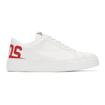 Gcds White & Red Bucket Sneakers