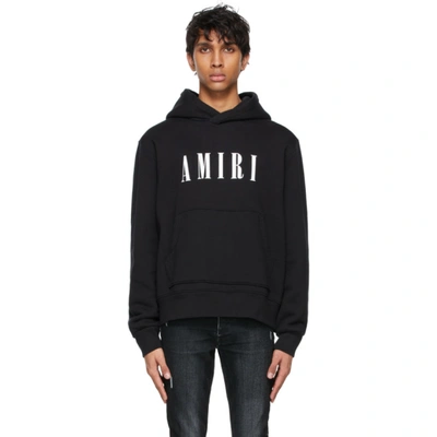 Amiri Logo-print Cotton-jersey Hoodie In Black