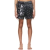 Amiri Black Bandana Swim Shorts