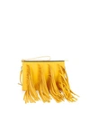MARNI Fringe Zip Clutch Bag With Strap, Yellow/Blue