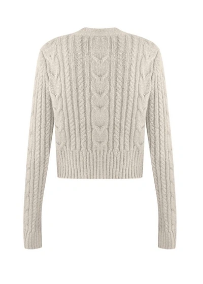 Anna October Women's Dubilet Cable-knit Wool-blend Cropped Cardigan In White
