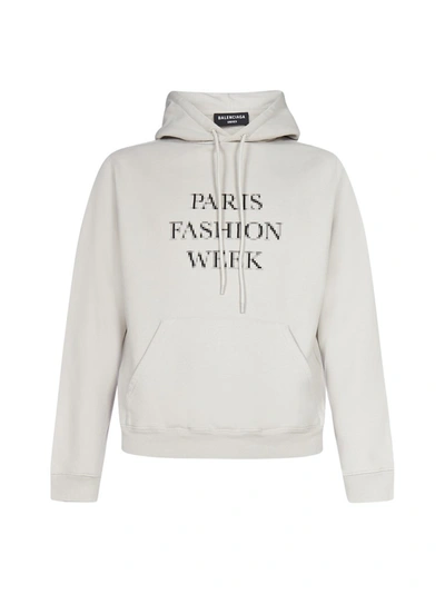 Balenciaga Paris Fashion Week Hooded Sweatshirt In Grey