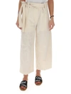 Moncler Genius + 2 Moncler 1952 Cropped Cotton And Linen-blend Wide-leg Pants In Beige