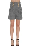 BALMAIN BALMAIN HIGH WAISTED CHECKED SHORTS