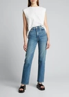 Slvrlake London High-rise Straight-leg Jeans In Blue Bird