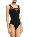 KARLA COLLETTO LYRA ROUND-NECK SILENT UNDERWIRE ONE-PIECE SWIMSUIT,PROD241460326