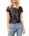 As By Df New Guard Cropped Leather Tee In Black