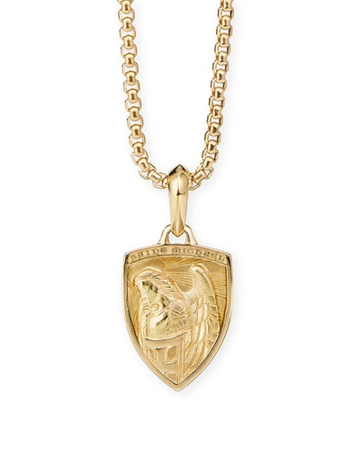 David Yurman Men's St. Michael Amulet In 18k Gold, 26mm In Yellow Gold