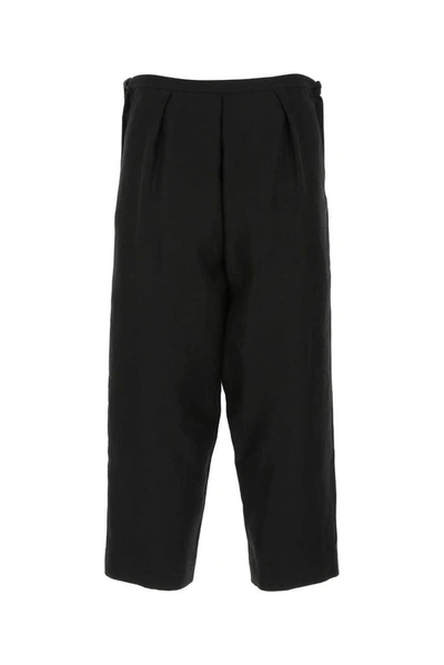 Saint Laurent Wide Leg Trousers In Black