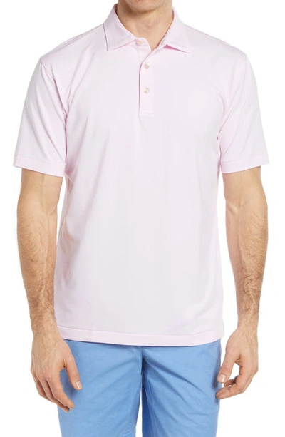 Peter Millar Jubilee Classic Fit Short Sleeve Performance Jersey Polo Shirt In Palmer Pink