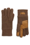 Ugg Wool Blend Knit Tech Gloves In Stout