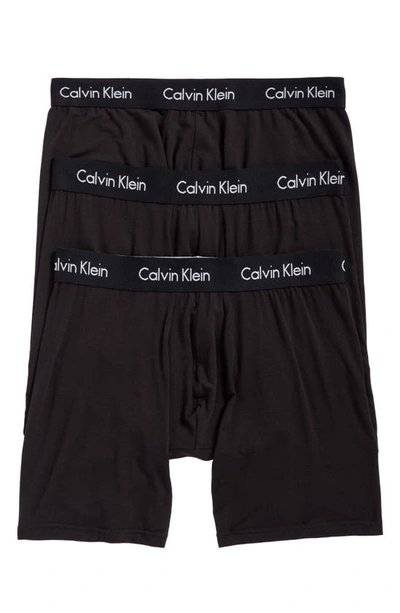 Calvin Klein Body 3-pack Stretch Modal Boxer Briefs In Lqr/ Frz/ Rvr