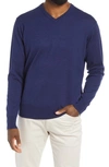 Peter Millar Crown Soft Cotton & Silk Sweater In Navy