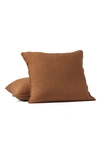 Coyuchi Cascade Matelasse Organic Cotton Sham In Rust