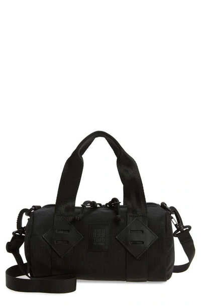 Topo Designs Classic Mini Duffle Bag In Black/ Black