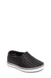 Nordstrom X Native Shoes Kids' Miles Water Friendly Slip-on Vegan Sneaker In Jiffy Black/ White