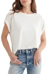 Lucky Brand Sandwash Dolman Tee In Bright White