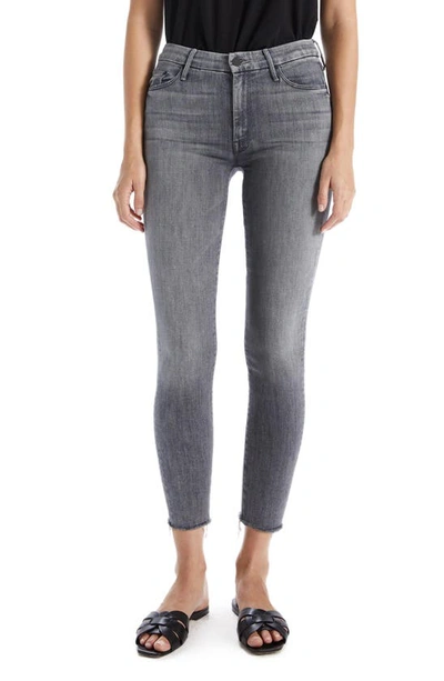 Mother 'the Looker' High Rise Frayed Ankle Skinny Jeans In All Nighter