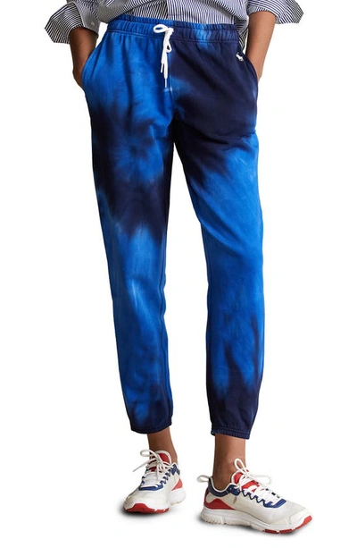 Polo Ralph Lauren Tie-dye Cotton Jersey Sweatpants In Blue