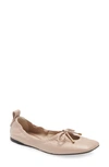 Frame Le Sunset Square Toe Ballet Flat In Bare
