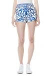 ALICE AND OLIVIA SHERRI EMBROIDERED STRETCH COTTON SHORTS,CC103D05602