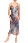 Everyday Ritual Joan Satin Slip In Impressionist Satin