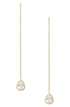 Ettika Crystal Teardrop Linear Drop Earrings In Gold