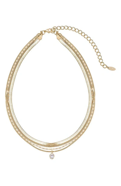 ETTIKA LAYERED CHAIN PENDANT NECKLACE,N2415.G