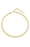 Ettika Flat Snake Chain In Gold