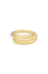 Ettika Single Gold Plated Wrap Ring In Gold