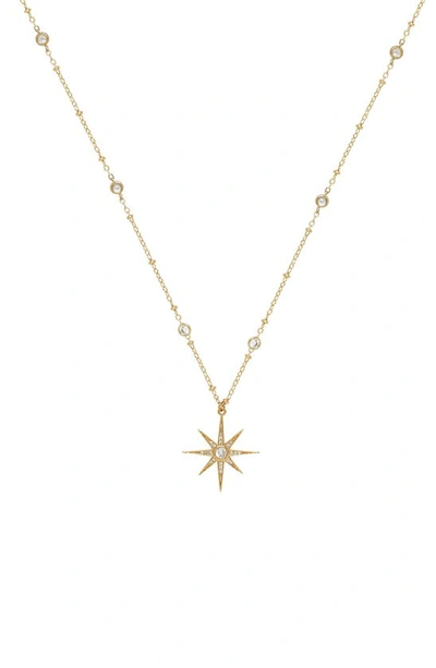 ETTIKA CRYSTAL STAR NECKLACE,N2381.CLR.G